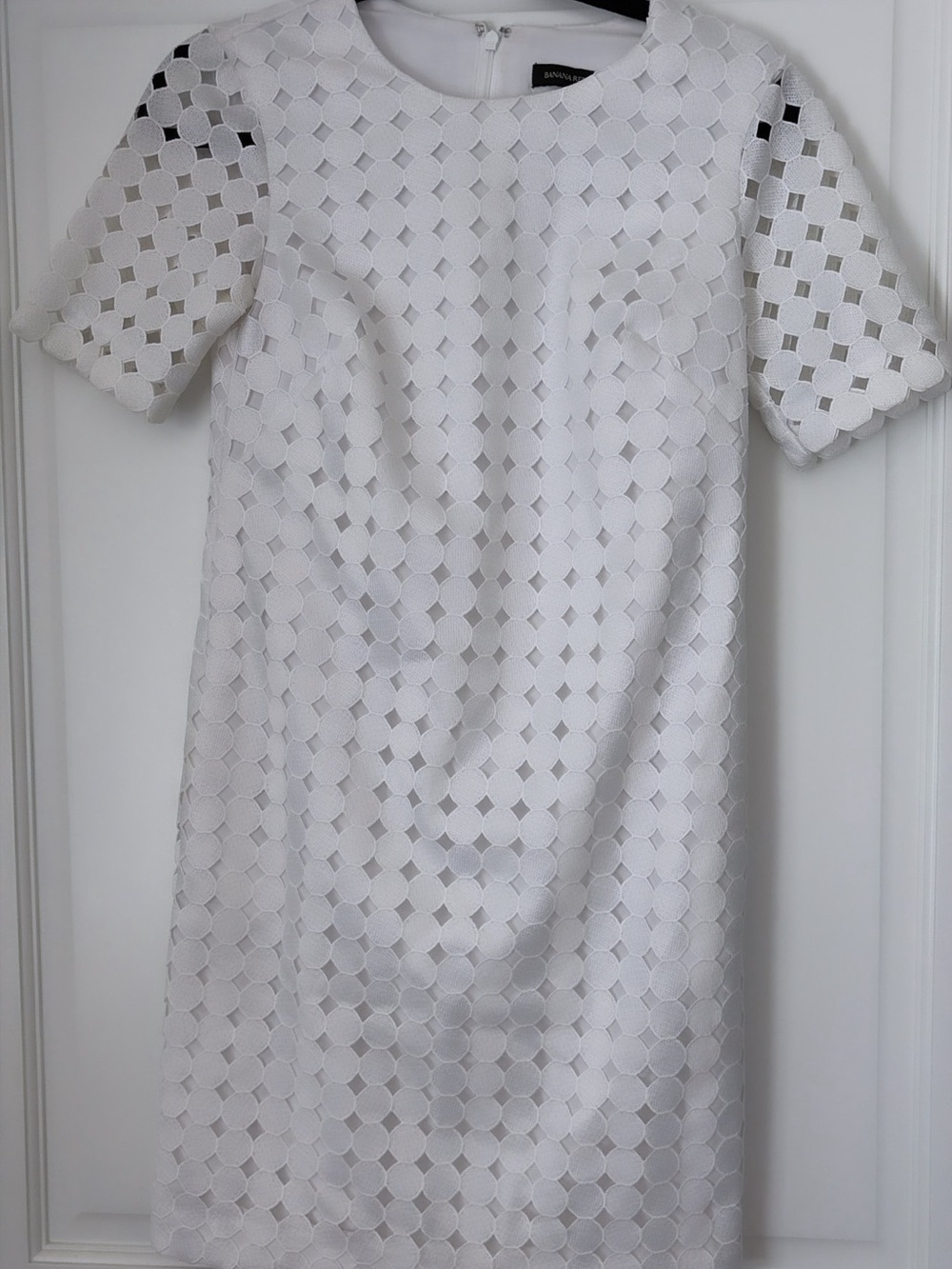 Banana Republic White Eyelet Shift Dress
